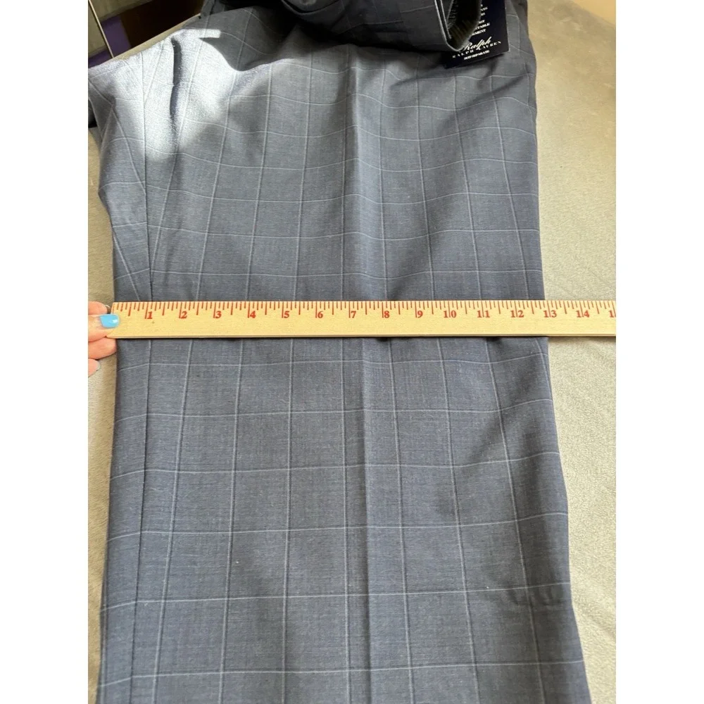 Lauren Ralph Lauren‎ Mens Comfort Flex Pants Wool Blend 54 W Unhemmed 36 In Seam - Picture 8 of 13
